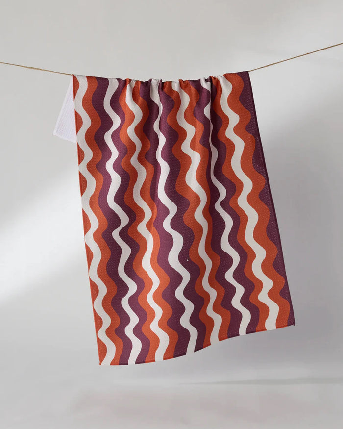 Geometry Kitchen Tea Towel: Harvest Groove