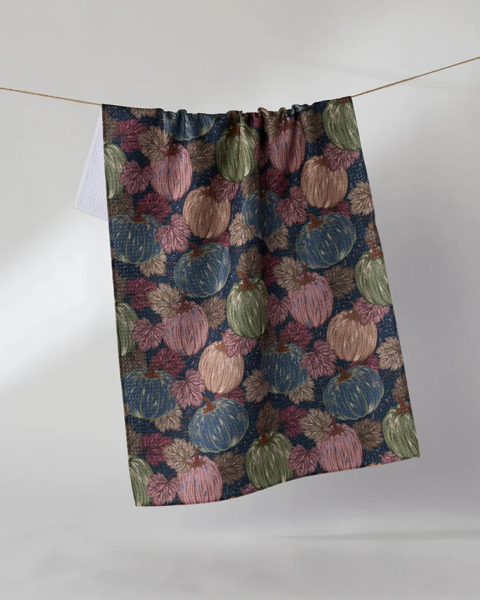 Geometry Kitchen Tea Towel: Harvest Moon (Multicolor)