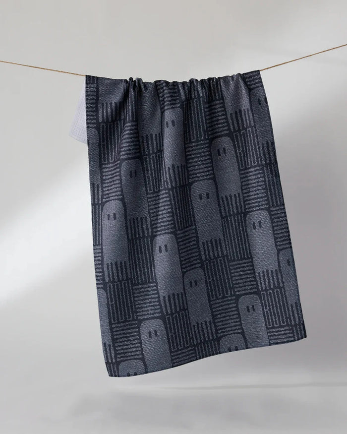 Geometry Kitchen Tea Towel: Hide and Shriek