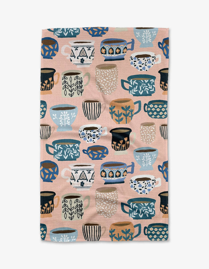 Geometry Kitchen Tea Towel: Les Tasses