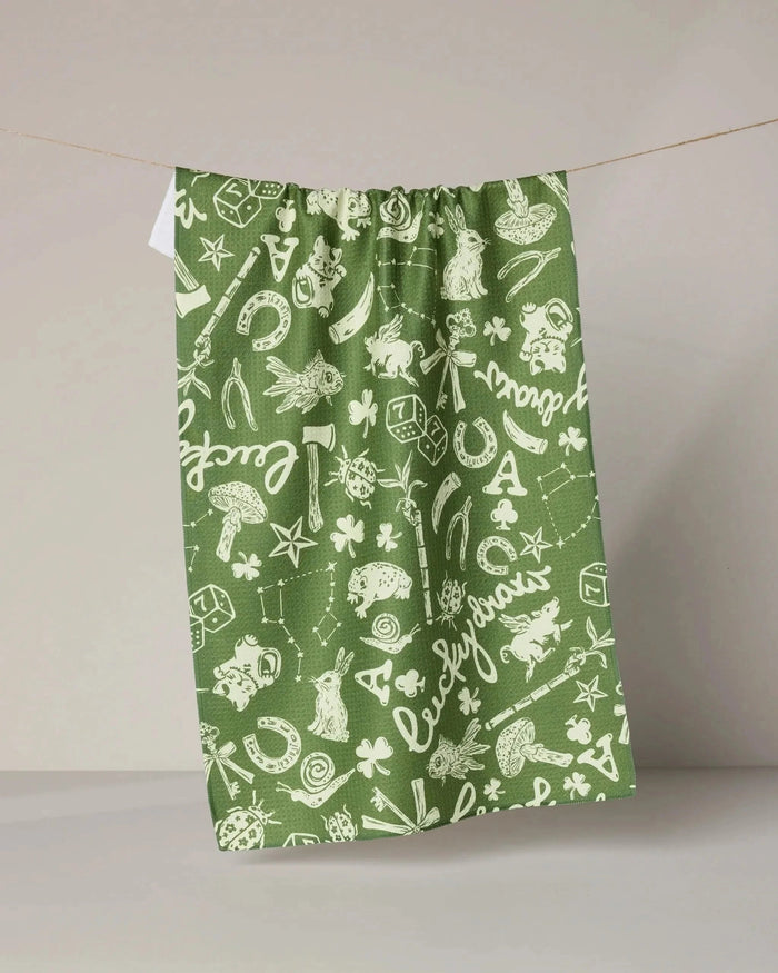 Geometry Kitchen Tea Towel: Lucky Draw Symbols