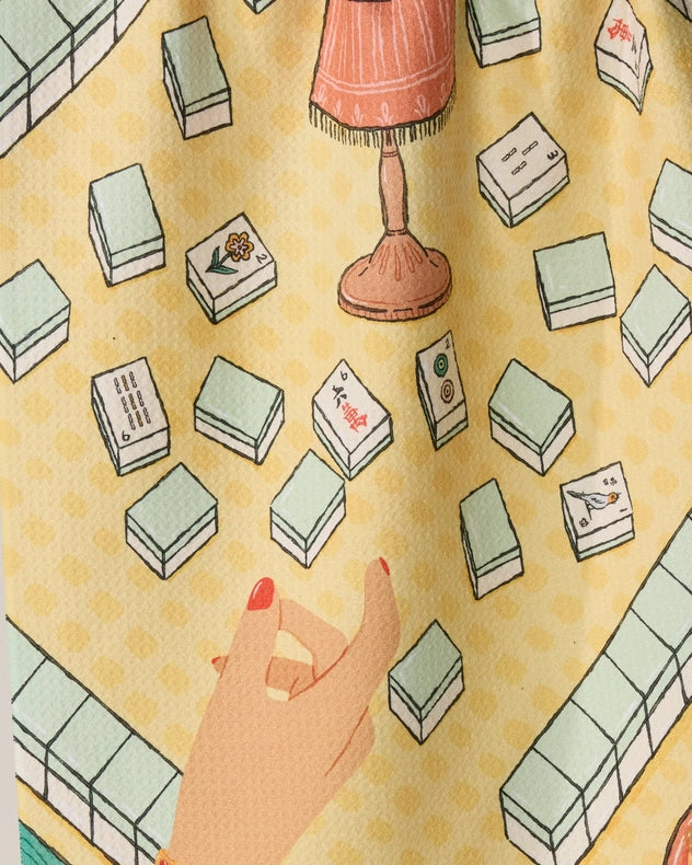 Geometry Kitchen Tea Towel: Lucky Hand