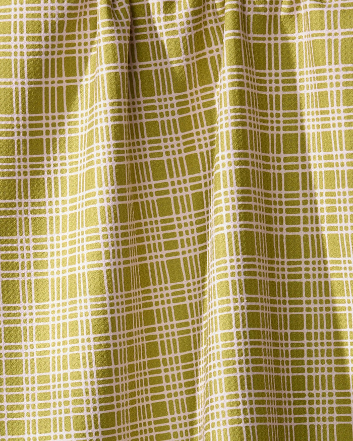 Geometry Kitchen Tea Towel: Orchard Plaid Green