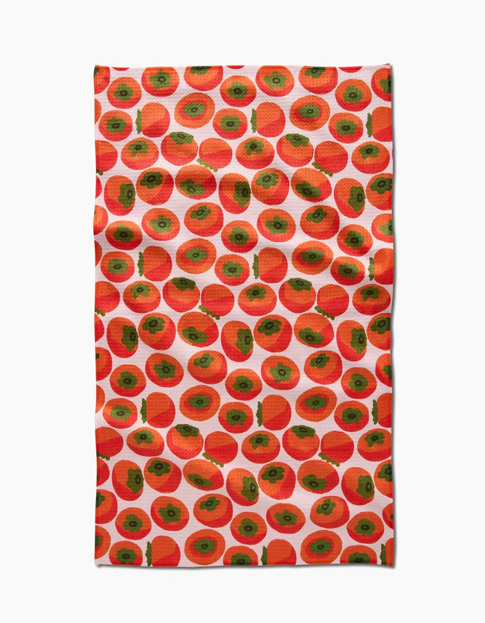 Geometry Kitchen Tea Towel: Persimmons