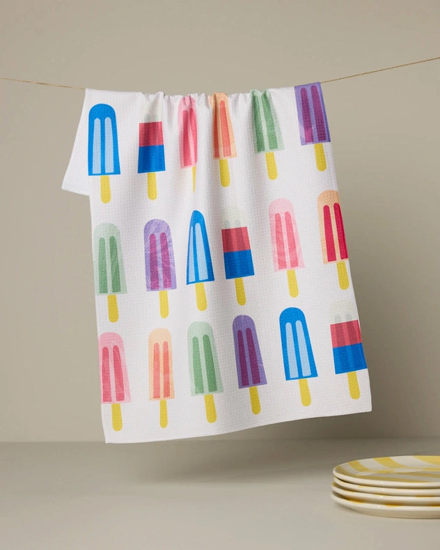 Geometry Kitchen Tea Towel: Poppy Popsicles