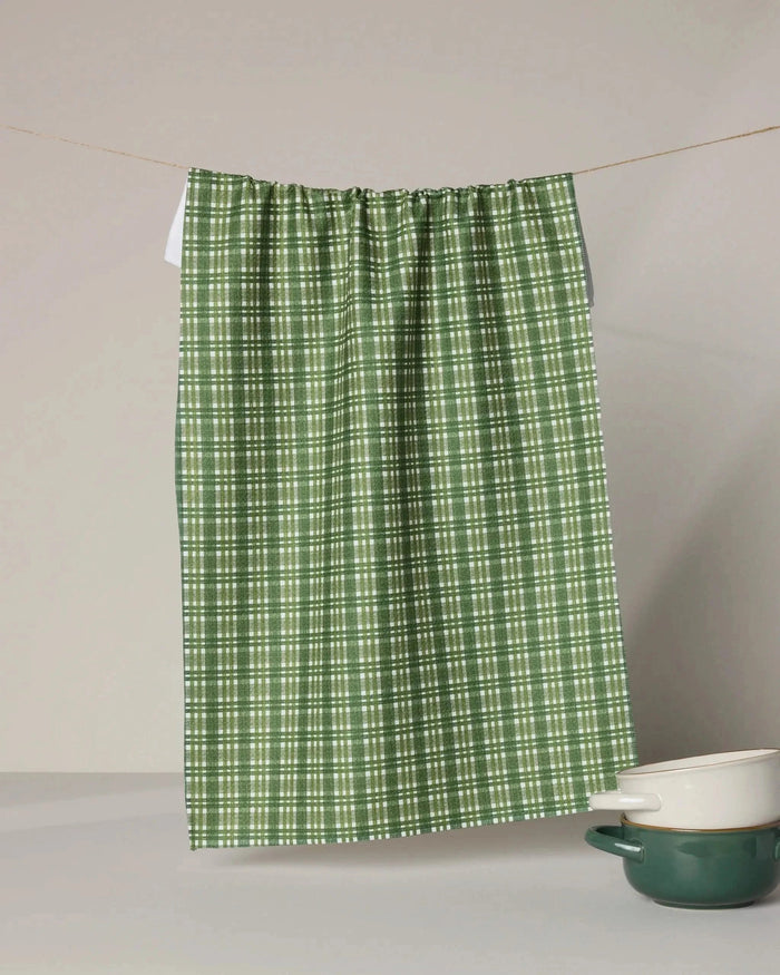 Geometry Kitchen Tea Towel: Shay Plaid