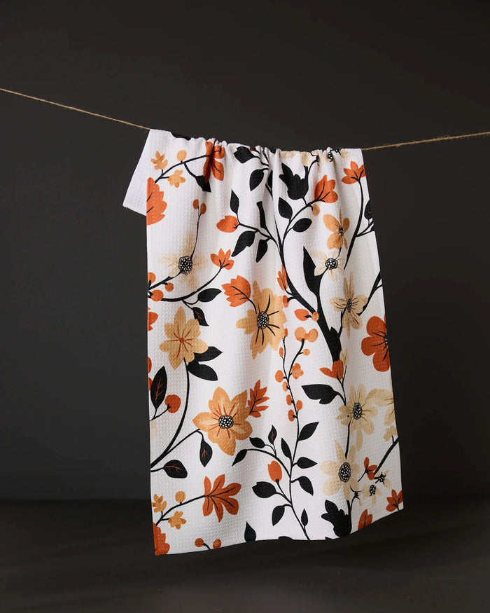 Geometry Kitchen Tea Towel: Spiced Florals
