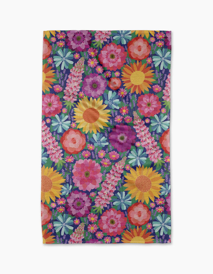 Geometry Kitchen Tea Towel: Spring Blooms