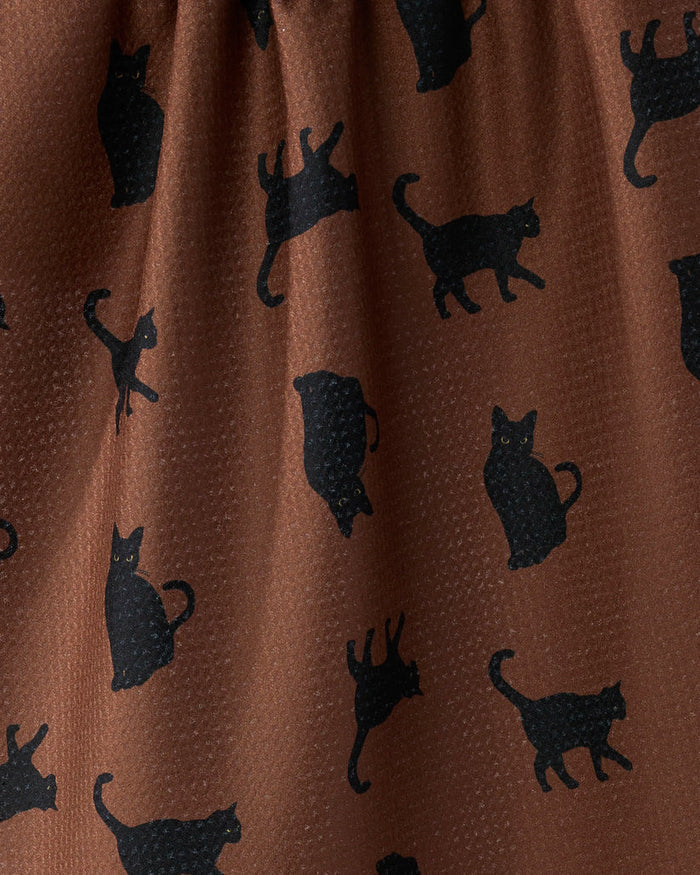 Geometry Kitchen Tea Towel: Witch's Cat