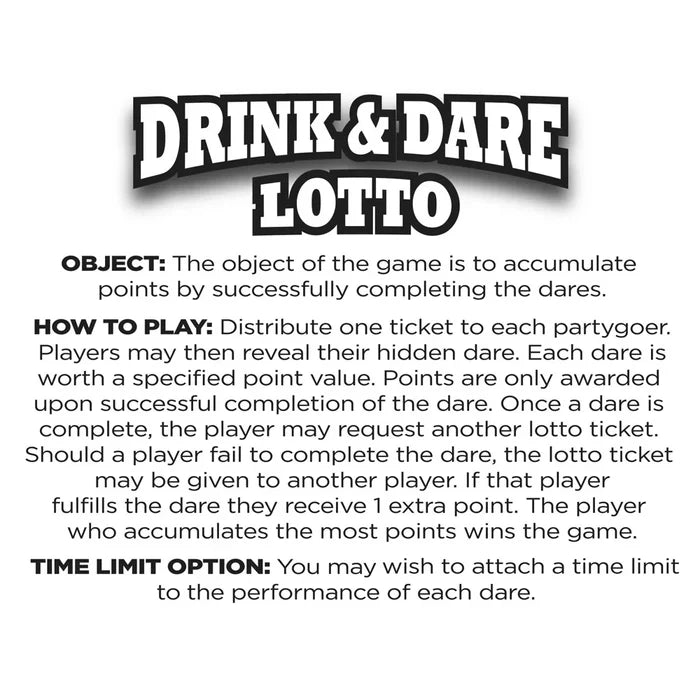 Glitterati Drink & Dare Lotto