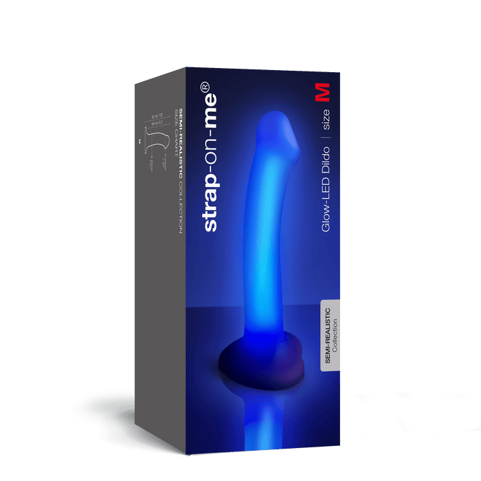 GLOW-LED DILDO PURPLE - M