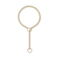 Heart O-Ring Slip Choker Chain (Gold)