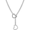 Heart O-Ring Slip Choker Chain (Silver)