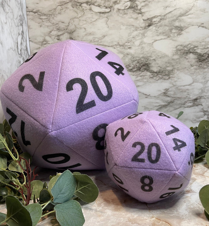 Hot Pink D20 Plush Pillow