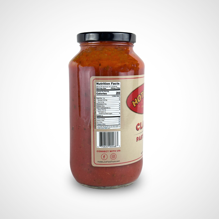 Hotel Luna Classic Pasta Sauce Nutrition Information