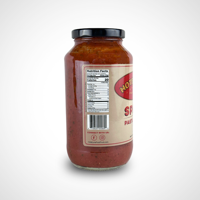 Hotel Luna Spicy Pasta Sauce Nutrition Information