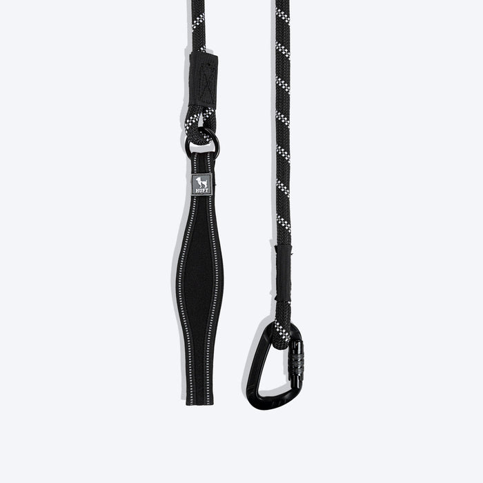 HUFT Rope Leash With Carabiner For Dog - Black - 1.2 m - Heads Up For Tails