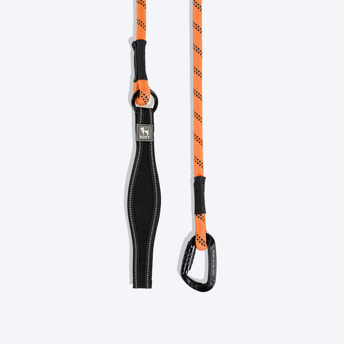 HUFT Rope Leash With Carabiner For Dog - Orange - 1.2 m - Heads Up For Tails