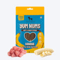 HUFT Yum Nums Soft & Chewy Sticks Banana with Real Chicken Treat For Dogs - 75g - Heads Up For Tails