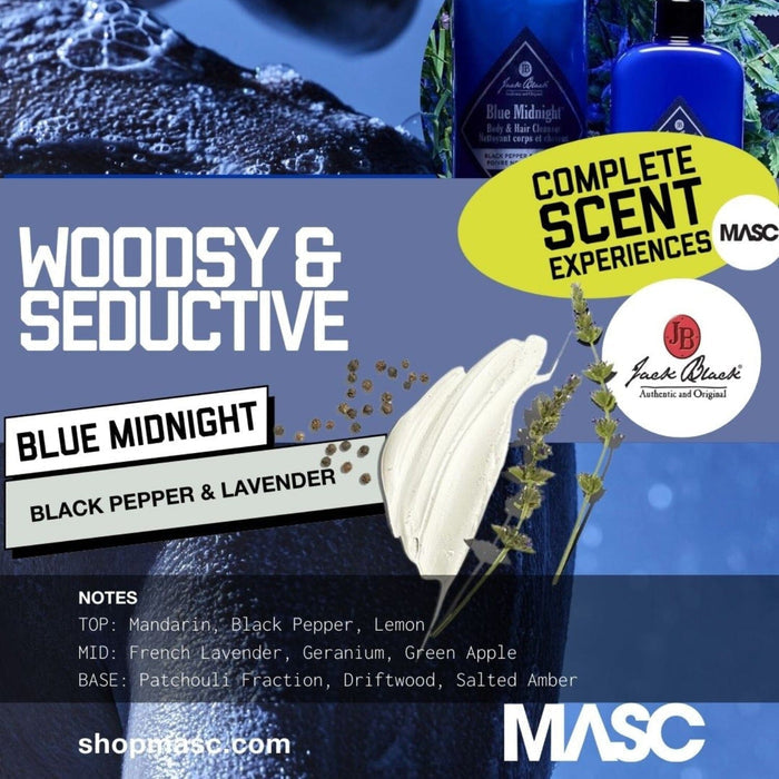 Jack Black Blue Midnight Body & Hair Cleanser (Size Options) Shower Gels & Washes Jack Black
