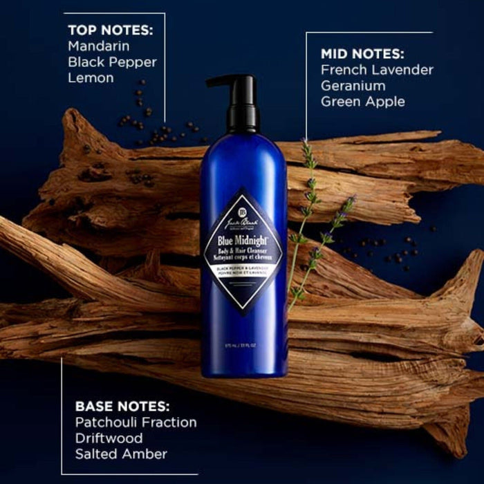 Jack Black Blue Midnight Body & Hair Cleanser (Size Options) Shower Gels & Washes Jack Black