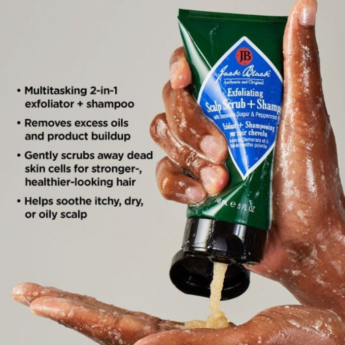 Jack Black Exfoliating Scalp Scrub + Shampoo (148ml) Shampoos Jack Black