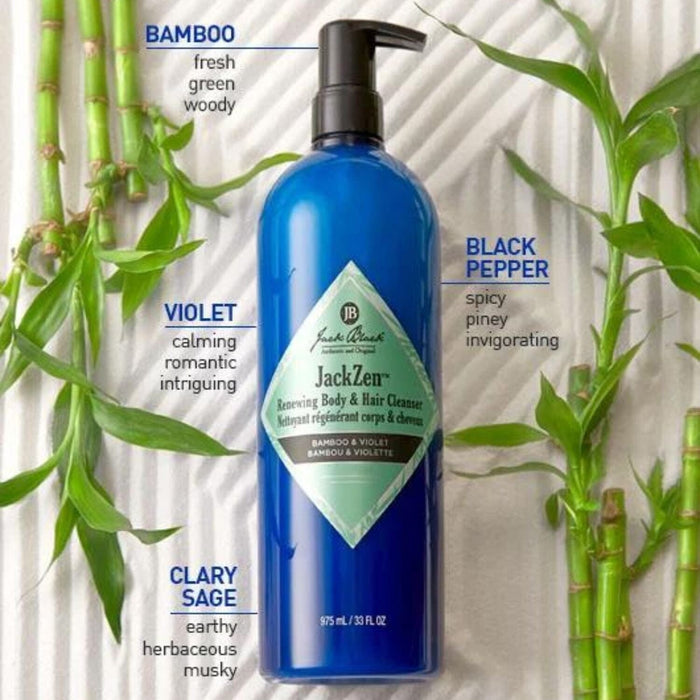 Jack Black JackZen Renewing Body & Hair Cleanser (975ml) Shower Gels & Washes Jack Black