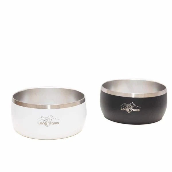 Long Paws - Lunar Bowl Set-Pet Bowls, Feeders & Waterers-Long Paws- Silver Circle Pets