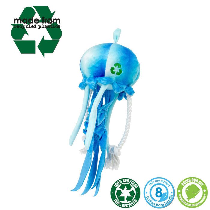 Made From Jellyfish Dog Toy | Eco - Friendly Recycled Plush - Pilgrim Pet Supplies