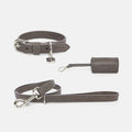 Neula Strength Vegan Leather Dog Collar Walk Set-Collar & Leash Set-Neula- Silver Circle Pets