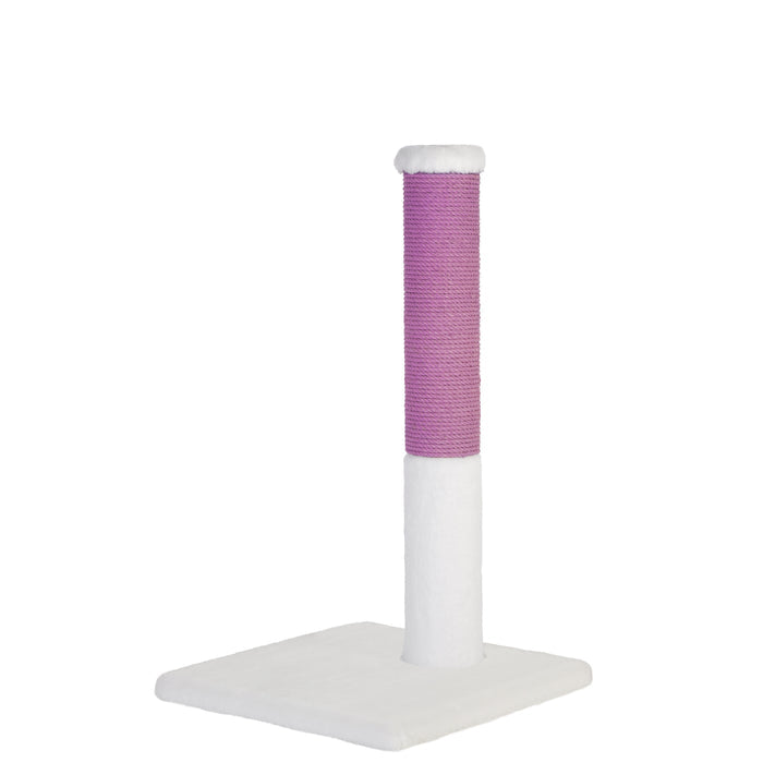 Noba Classic 28" Scratching Post - White Faux Fur