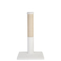 Noba Classic 28" Scratching Post - White Faux Fur