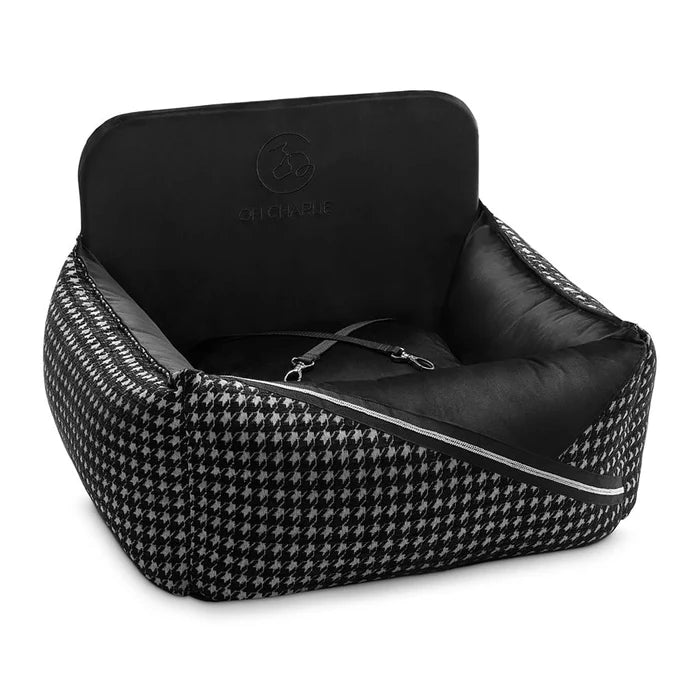 Oh Charlie Dog Car Seat Bed Prestige-Dog Car Seat-Oh Charlie- Silver Circle Pets