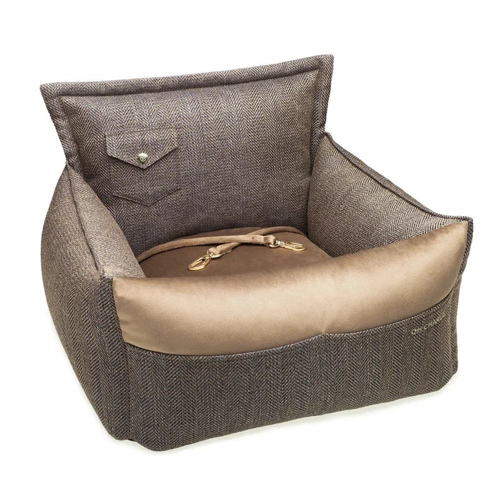 Oh Charlie Dog Car Seat Bed Winston-Dog Car Seat-Oh Charlie- Silver Circle Pets