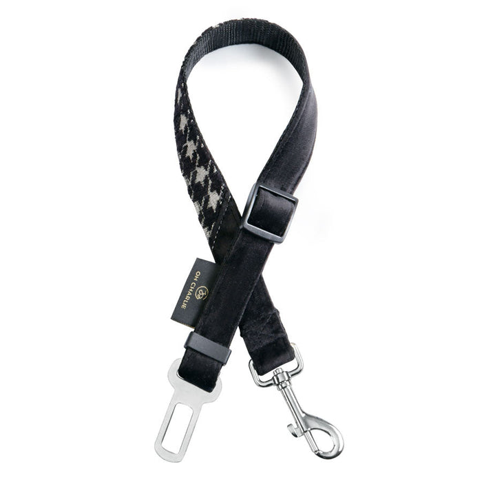 Oh Charlie Prestige Dog Safety Seat Belt-Dog Car Seat Belt-Oh Charlie- Silver Circle Pets