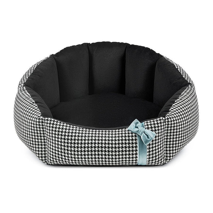 Oh Charlie Round Dog Bed Finessa New-Dog Bed-Oh Charlie- Silver Circle Pets