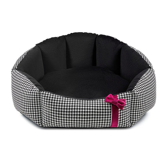 Oh Charlie Round Dog Bed Finessa New-Dog Bed-Oh Charlie- Silver Circle Pets