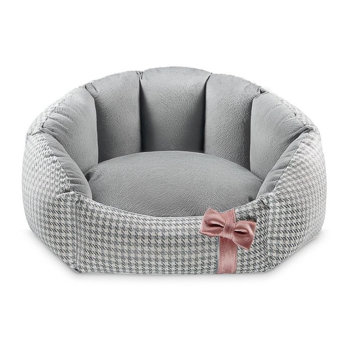 Oh Charlie Round Dog Bed Finessa-Dog Bed-Oh Charlie- Silver Circle Pets