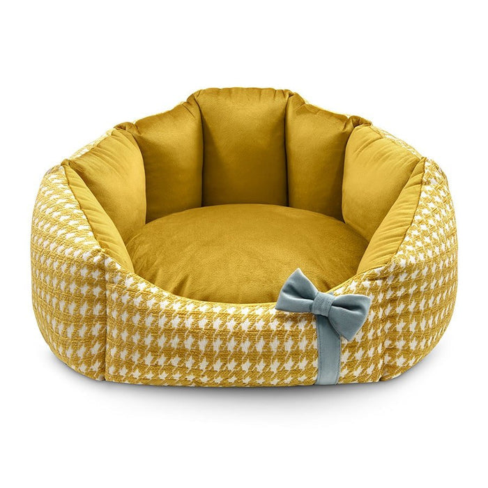 Oh Charlie Round Dog Bed Glamour-Dog Bed-Oh Charlie- Silver Circle Pets