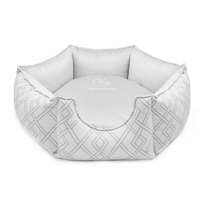 Oh Charlie Round Dog Bed Tivoli-Dog Bed-Oh Charlie- Silver Circle Pets