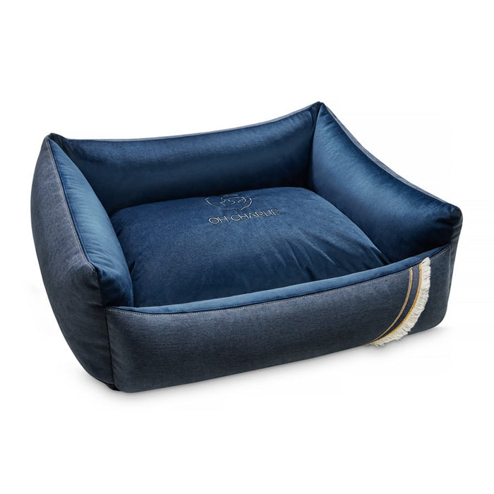 Oh Charlie Square Dog Bed Allure-Dog Bed-Oh Charlie- Silver Circle Pets