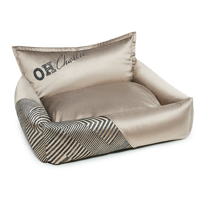 Oh Charlie Square Dog Bed Devine-Dog Bed-Oh Charlie- Silver Circle Pets