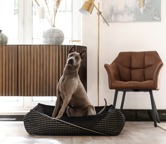 Oh Charlie Square Dog Bed Prestige Deluxe-Dog Bed-Oh Charlie- Silver Circle Pets