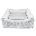 Oh Charlie Square Dog Bed Tivoli Deluxe-Dog Bed-Oh Charlie- Silver Circle Pets