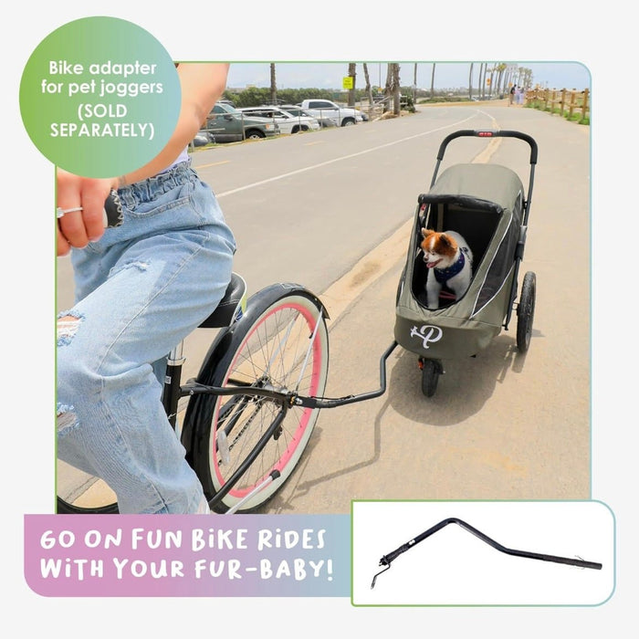 Petique Breeze & Trailblazer Bike Tow Adapter-Pet Stroller Accessories-Petique- Silver Circle Pets