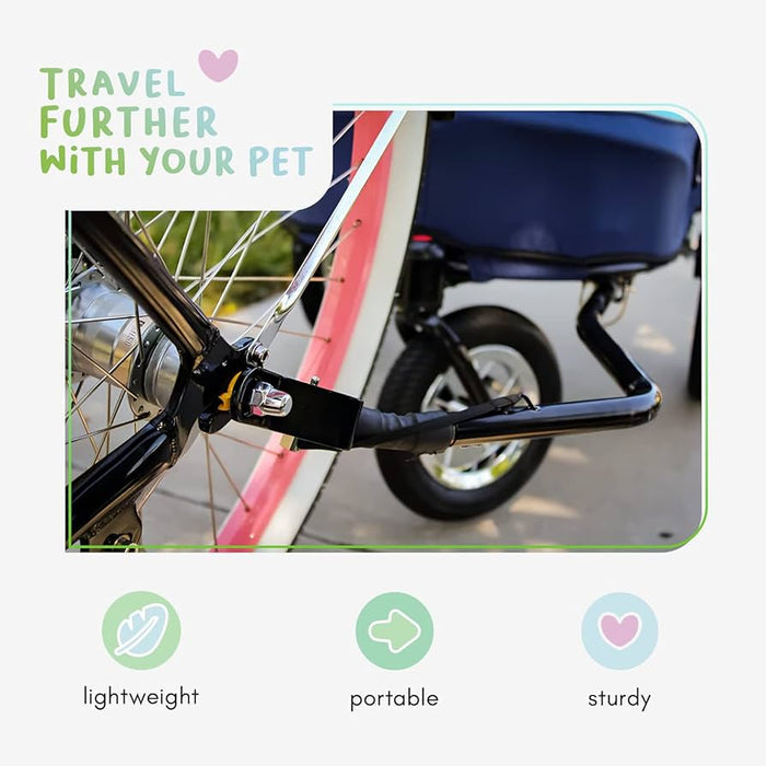 Petique Breeze & Trailblazer Bike Tow Adapter-Pet Stroller Accessories-Petique- Silver Circle Pets