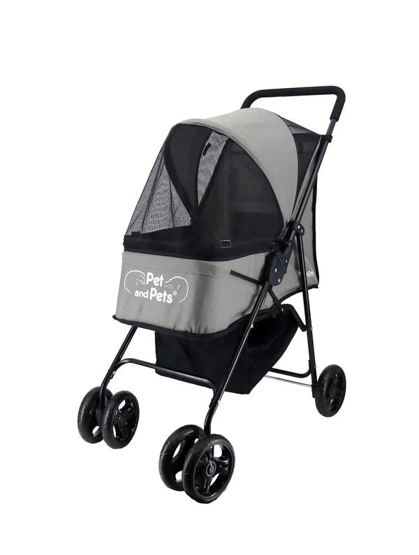 Petique Rollin' Pet Stroller-Pet Strollers-Petique- Silver Circle Pets