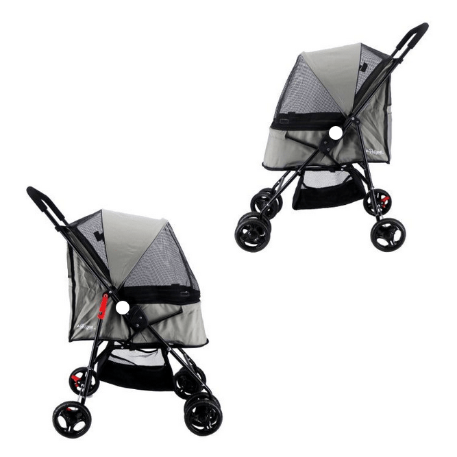 Petique Rollin' Pet Stroller-Pet Strollers-Petique- Silver Circle Pets