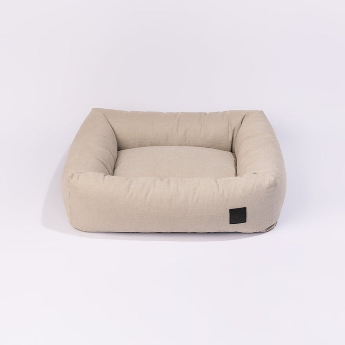 PillowVilla Dog Bed DREAM Linen-Cotton-Dog Bed-PillowVilla- Silver Circle Pets