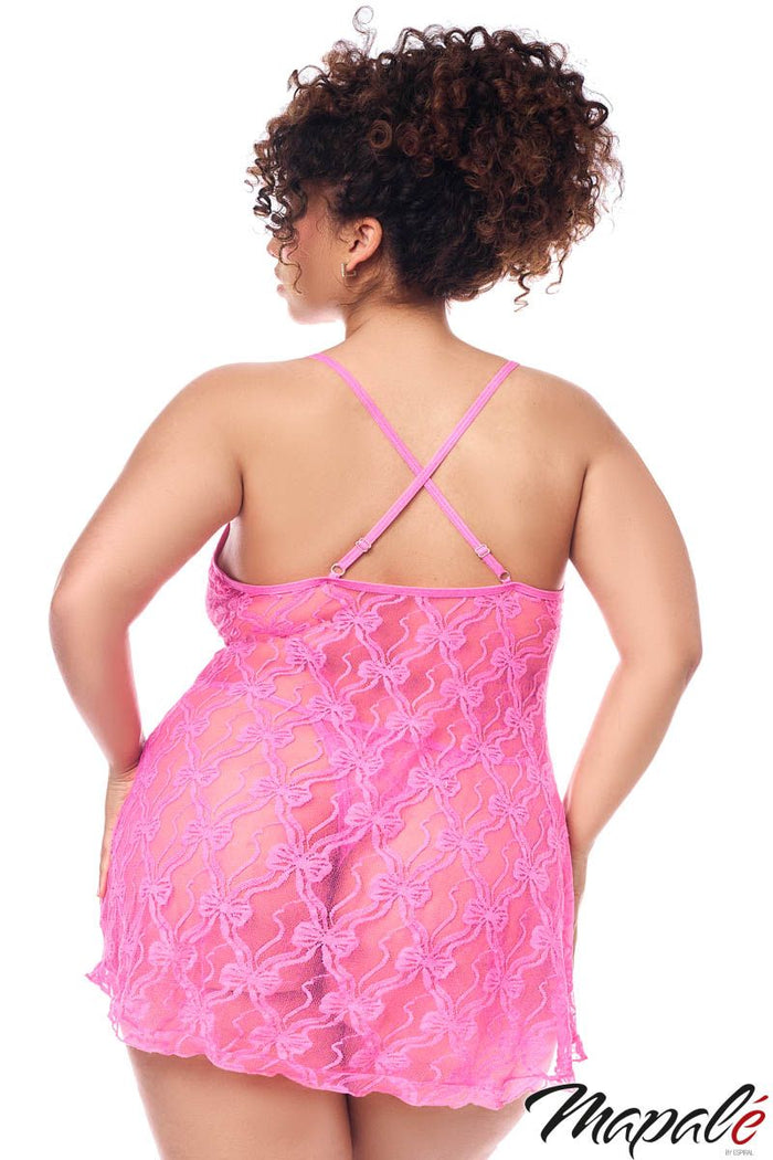 Pink Bow Babydoll